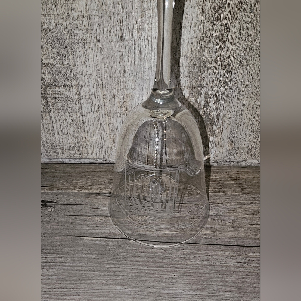 Avon 100 Year Bell Elegant Clear Glass Bell Home Accent
